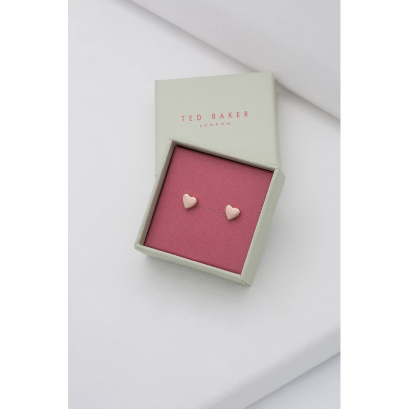 Ted Baker Harly Tiny Heart Stud Earrings For Women (Rose