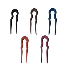 5Pcs French Hair Pin Wavy U Shaped Hairpins French Twist Hair Clip Bun Styling Hair Accessories for Women Girls Thick Long Hair(Random Colors)
