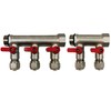 5 Loop Plumbing Manifold w/ 1" trunk & 1/2" pex