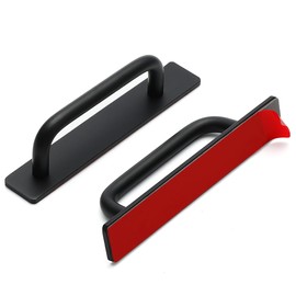 Ravinte Decor 24 Pack Adhesive Handles Self Stick Instant Cabinet Handles 5.83" Stick on Cabinet Hardware Drawer Push Pull Helper Sliding Screen Door Pulls for Sliding Closet Window Wardrobe - Black