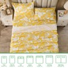 Gogreen 100% Cotton Sheet Set Full Size, Yellow Floral, 4PC