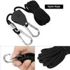 QWORK® 4PCS Ratchet Ropes with Hooks, Solid Iron Retractable Rope