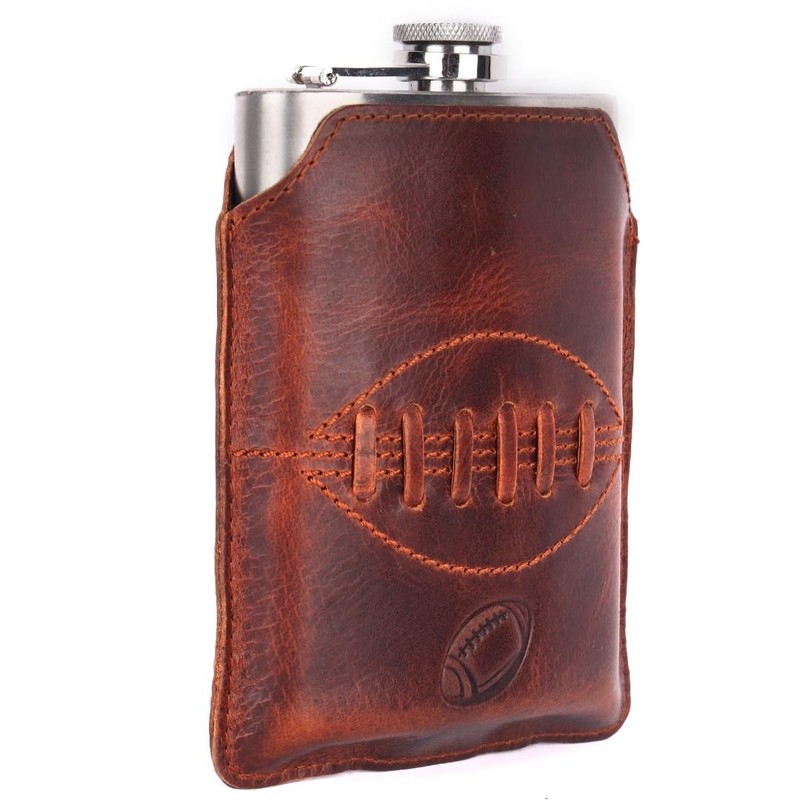 SPORTGIFTZ - Buffalo Leather Hip Flask | 8oz Capacity |