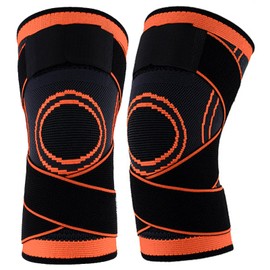 Zliger Knee Brace, Pack of 2 Knee Support Sports Knee Support with Adjustable Straps Knee Support Men Women Breathable Knee Pads Knee Sleeves for Outdoor Sports Running (48 x 53 cm)