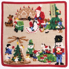 FEILER ERZGEBIRGE Rot Towel Handkerchief, 40.04004.24575.3, Hand Towel, Handkerchief, 9.8 x 9.8 inches (25 x 25 cm)