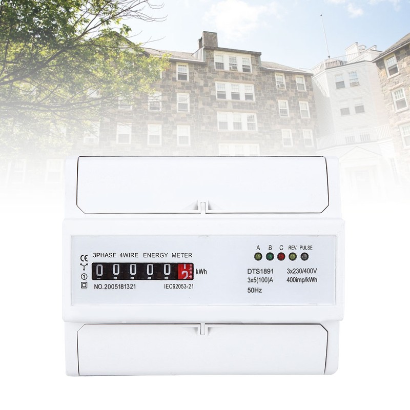 3 Phase 4‑Wire Meter DTS1891 High Accuracy 7P Counter Rail