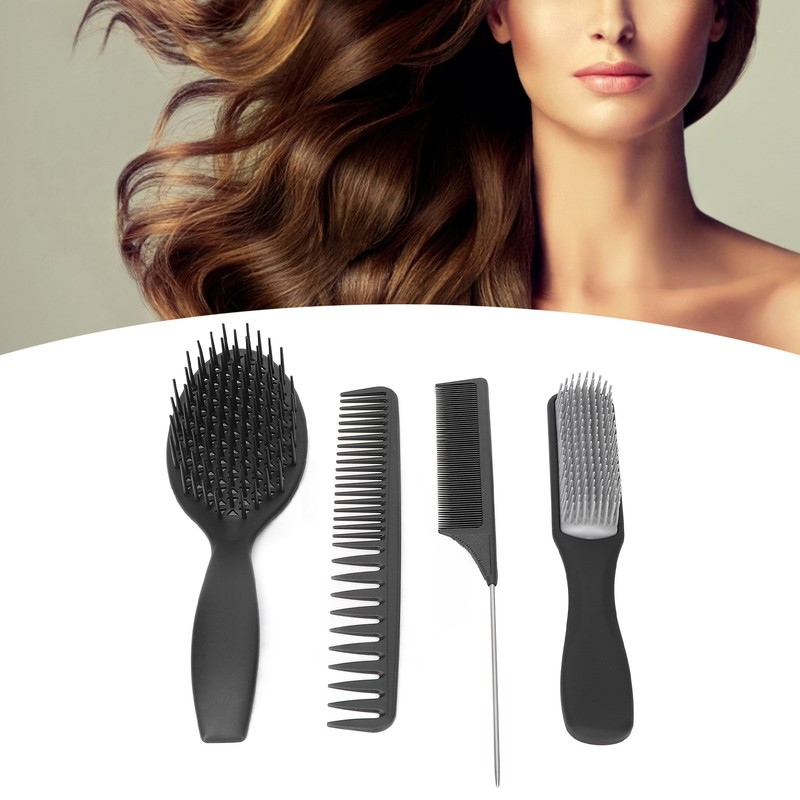 4pcs Multifunctional Hair Comb Set Tail Comb Tail Comb 9