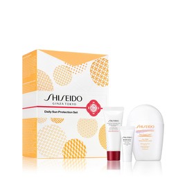 Shiseido Daily Sun Protection Set - Includes Urban Environment Oil-Free Sunscreen SPF 42 (50 mL), Clarifying Cleansing Foam (15 mL) & Benefiance Wrinkle Smoothing Eye Cream (5 mL) - $76 Value
