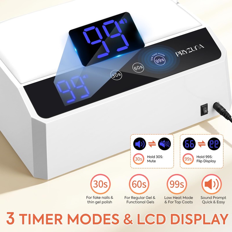 UV LED Nail Lamp, 120W UV Light for Gel Nails