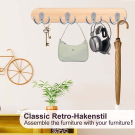 6 PCS Double Prong Robe Hooks Dual Coat Hooks Door Hooks with 16 PCS Screws Chrome Wall Mounted Hooks for Hanging Hat Tie Clothes Towel Metal Retro Cloth Hanger Silver for Bedroom Bathroom Kitchen