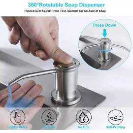 Dolores Dispensador Jabon Universa Para Fregadero Cocina Acero Inoxi