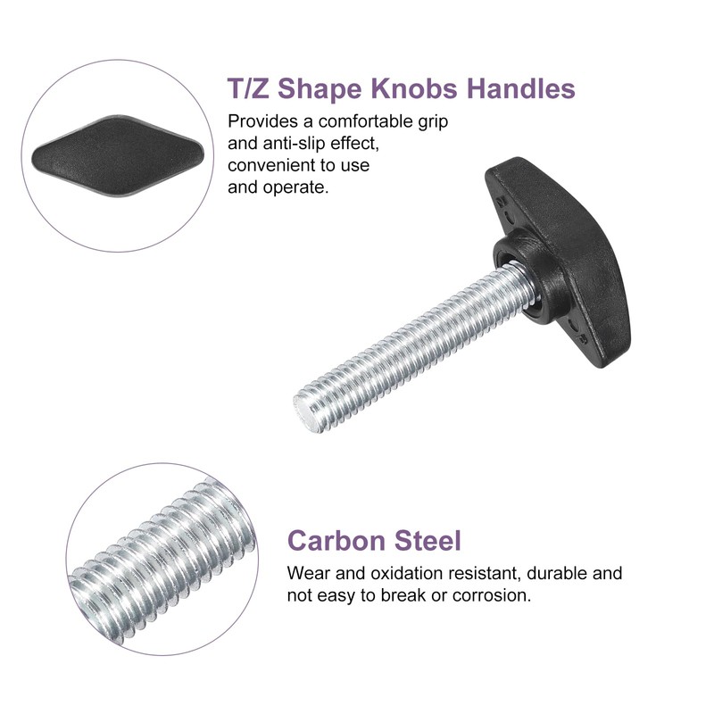 QUARKZMAN Pack of 8 Tea Wing Knobs Thumb Screws, M8