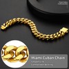 Mens Women Chain Gold Curb Cuban Link Chain Bracelet 12mm