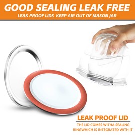 Mason Jar Lids, 120 PCS Regular Mouth Canning Lids, 70MM Airtight Leak Proof Canning Jar Lids with Seals Ring for Ball, Kerr Jars, Silver