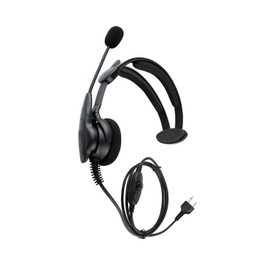 Over The Head Advance Adjustable Earpiece Headset Microphone Noise Cancelling Compatible for Midland LXT630VP3 LXT600VP3 LXT500VP3 GXT1000VP4 GXT1050VP4 GXT1030VP4 T71VP3 75-810 75-822 Two Way Radio