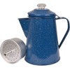 GSI Outdoors 8 Cup Blue Coffee Maker Enamelled Steel Camp Kitchen Equipment