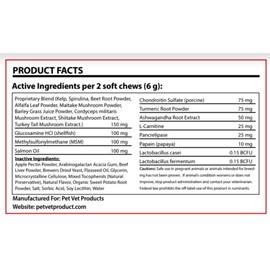 Pet Vet Products All-in-One Dog Multi-Vitamin & Supplement, Veterinarian Approved, Joint and Mobility Support, Digestive Health, Immune System Boost, Healthy Skin and Coat, Energy and 60 Soft Chews