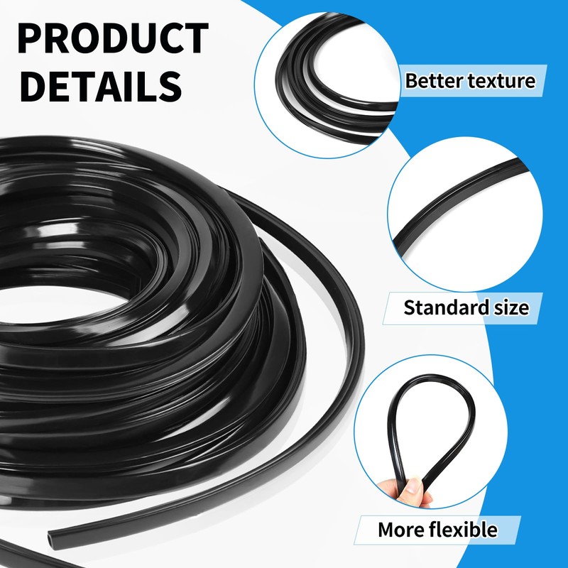 DBREAKS Aluminium Profile Slot Cover Flat Sealing Strip, 6 mm