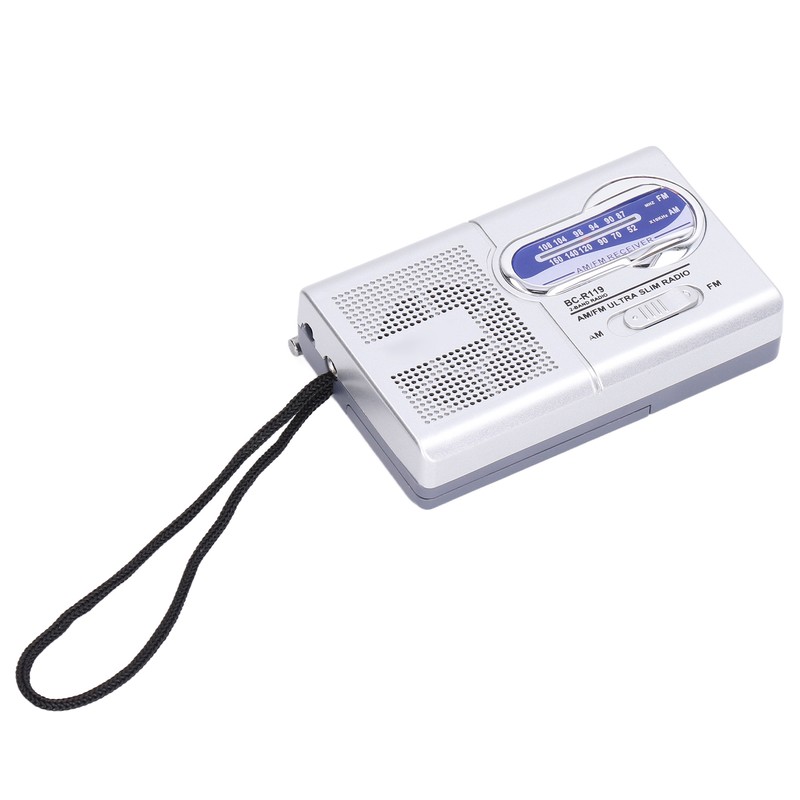 Mini AM FM Radio Manual Operation Easy Adjustment Memory Function