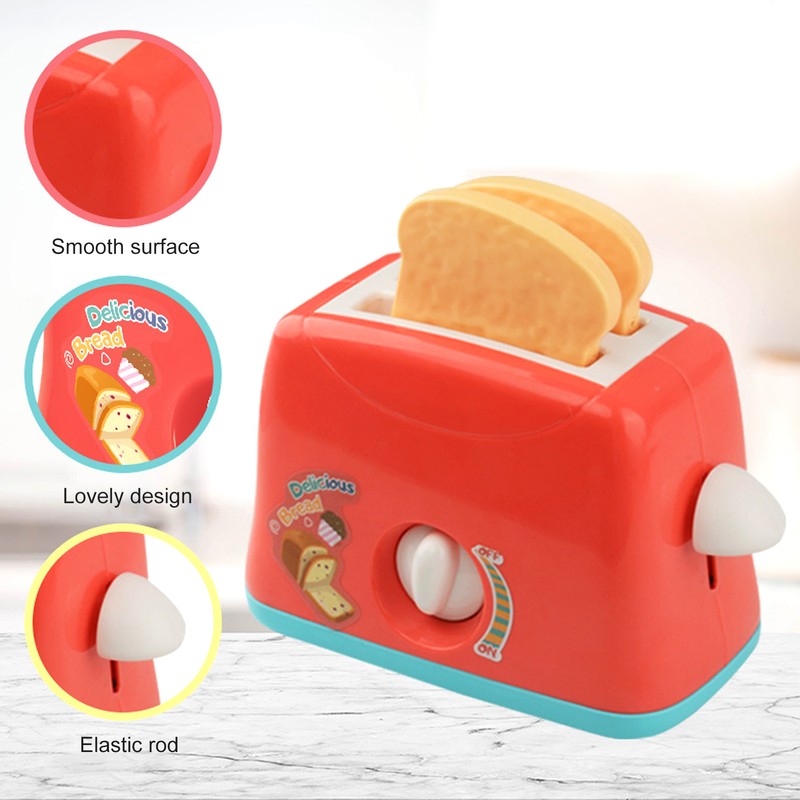 PopUp Toaster Play Toy Kitchen Bread Maker Model Toy Pretend