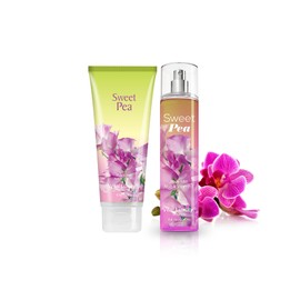 8oz. Moisturizing Fragrance Body Cream & 8oz. Fine Fragrance Body Mist Set-Luxurious Self-Care Combo for Women and Girls (Sweet Pea)