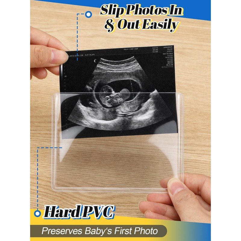 Easy-Slide Photocard Sleeves Photo Protector for 3x4in Ultrasound Pictures