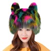 NICEYEA Cat Ears Winter Hat Bobble Hat Fur Hat Knitted