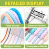 YJRVFINE Thick Round Rope Shoelaces: 47 inch Treasure Blue Chunky