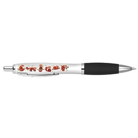 DV DESIGN 1 x Red Lesser Panda Black Pen - Bear Wild Animals Stationary School Equipment Teacher Friend Kids Girls Boys #80769