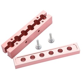 Lip Stick Maker Tool, Aluminum Alloy Rose Gold Mold For Making Lipstick Kit for Home Diy Professional Beauty (6 Holes)