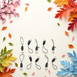 10Pcs/lot Black Detachable Buckle Mobile Phone Accessories Pendant Buckle Small Sling Anti-Lost Lanyard Cords Hanging Head Keychains Hooks