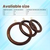 Premium 12 Pcs Wooden Curtain Drapery Rings, Brown for 1