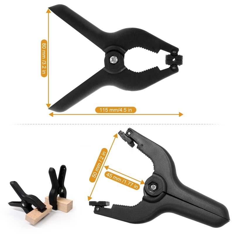 Coideal Plastic Nylon Spring Clamps - 8 Pcs Upgraded Strong