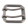 Buckleguy.com B7357 Nickel Matte, Double Prong Roller Buckle, w/Textured Roller,