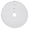 VHC Brands Quilted White Velvet Tree Skirt with Red Bow