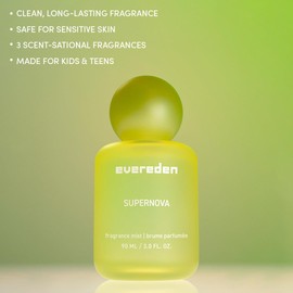 Evereden Fragrance Hair and Body Mist - Supernova: Clean and Vegan Collectible Hair and Body Spray for Teen Girls - Amplify Your Self Expression with Iconic Scents in Aesthetic Bottles