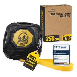 BikePeak Sugarloof Bicycle Tow Rope 250 cm - Rope for Safe Towing and Pulling of Bicycles by Adults, Children or E-Bikes