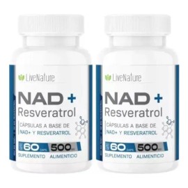 Antioxidante, Kit 2 Nad  Resveratrol - 120 Caps Live Nature                                                                                           