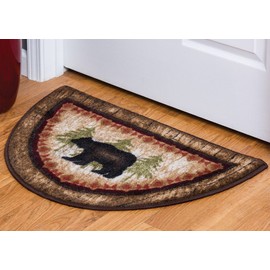 BLACK FOREST DECOR Birch Bear Half Round Rug