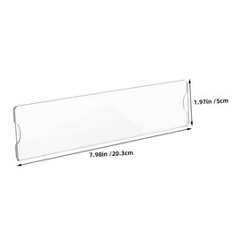 Operitacx Pack of 6 Name Plate Holders for Offices Sign Holder for Shelves Wall Mounted Name Plate Royal Desks License Plate Acrylic Name Plate Frame Transparent