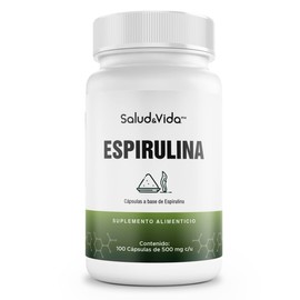 Salud & Vida MX - Suplemento de Espirulina 500mg- 100 Cápsulas - Ingredientes Naturales