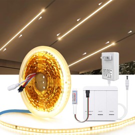 CHNMALITAI10M/33FT Running Water Flowing LED Strip Lights,24V 120Leds/M Running Water Flowing LED Rope Light with Touch Panel Controller Switch for Bedroom Home Wall Decor