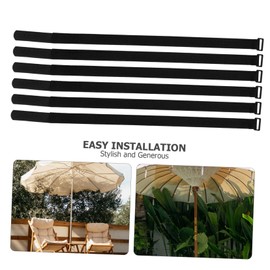 VINTORKY Pack of 6 Garden Umbrella Accessories Tent Attachment Strap Anti Wear Attachment Strap Portable Carry Strap Umbrella Fastening Straps Attachment Strap For