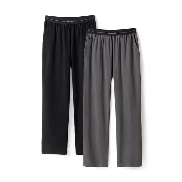DAVID ARCHY Men's Pajama Pants Cotton Lightweight Pajama Bottoms, Comfy
