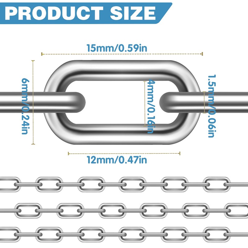 Stainless Steel Chain Chain Tool, 50ft Stainless Steel Chain Hanging