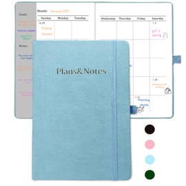 YOJO 2025 Undated planner, daily weekly monthly planner, 53 weekly to do list planner with goal & habit tracker journal, A5 weekly planner for work school academic (Blue)