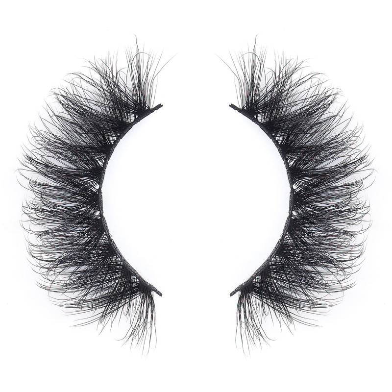False Eyelashes, Fluffy 8D Faux Mink Lashes, Cat Eye, Wispy