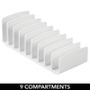 mDesign Plastic Cosmetic Organiser - 9 Slots Makeup Storage Box
