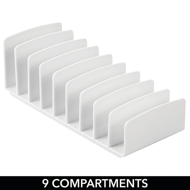 mDesign Plastic Cosmetic Organiser - 9 Slots Makeup Storage Box