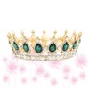 PACKOVE Baroque Rhinestone Crown Headdress for Women Alloy Decorative Crown